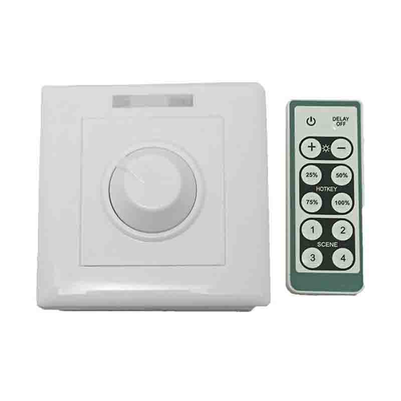 HVDM1803 AC100-240V 0-10V 1 Channel Panel Dimmer Knob Controller, Universal Infrared 12-Key Dimmer